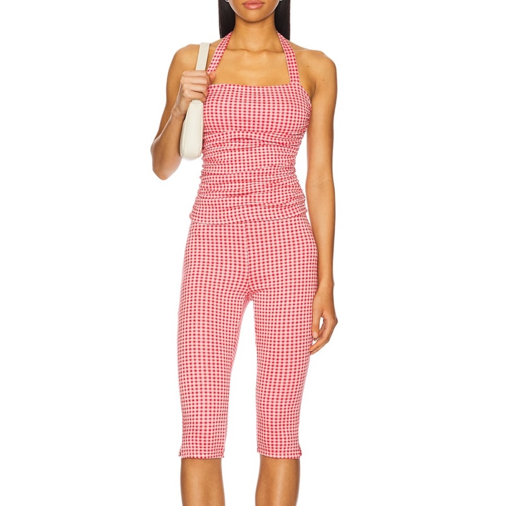 REVOLVE More to Come | NWT Brea Capri Set in Red Gingham | Size M